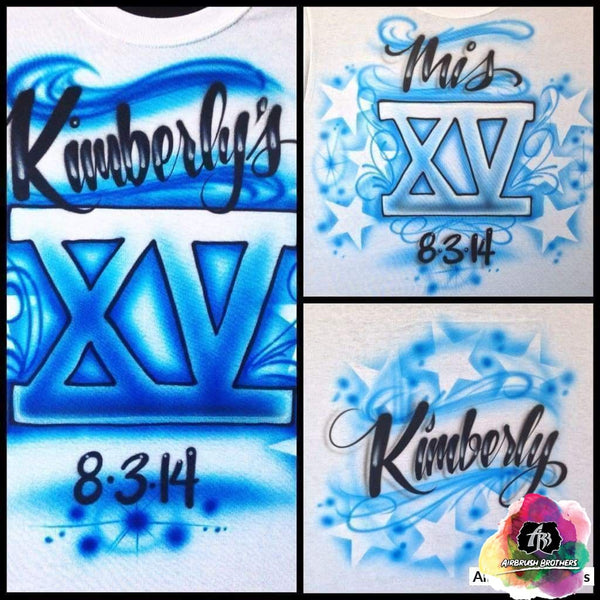 Spray paint designs on shirts