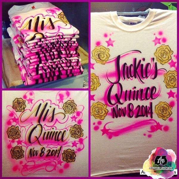 custom airbrush cartoon shirts Yellow Rose Quince Design